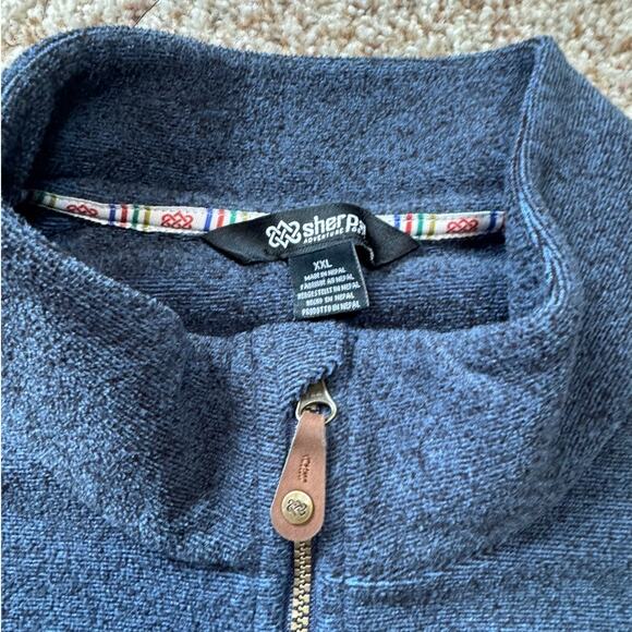 SHERPA Adventure Gear; Men's pull over blue Fleece size XXL, SUPER SOFT sweater - Picture 3 of 12